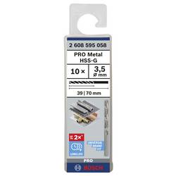 Bosch Accessories 2608595058 HSS kovový spirálový vrták 3.5 mm Celková délka 70 mm broušený DIN 338 válcová stopka 10 ks