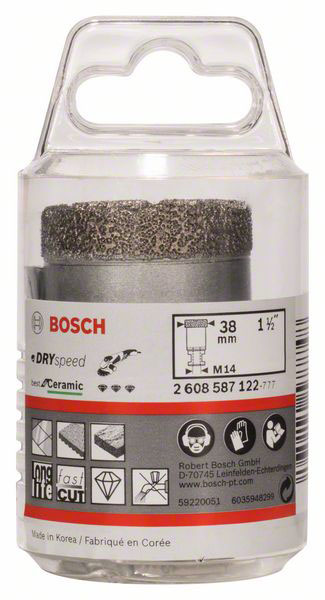 Bosch Accessories Bosch Power Tools 2608587122 diamantový vrták pro vrtání za sucha 38 mm diamantová vrstva 1 ks