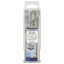 Bosch Accessories 2608585901 HSS kovový spirálový vrták 11 mm Celková délka 142 mm Cobalt DIN 338 válcová stopka 5 ks