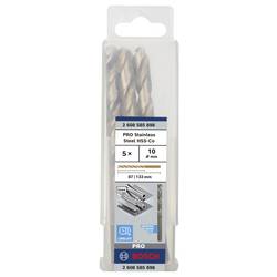 Bosch Accessories 2608585898 HSS kovový spirálový vrták 10 mm Celková délka 133 mm Cobalt DIN 338 válcová stopka 5 ks