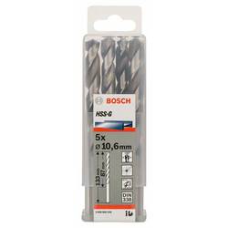 Bosch Accessories 2608585526 HSS kovový spirálový vrták 10.6 mm Celková délka 133 mm broušený DIN 338 válcová stopka 5 ks