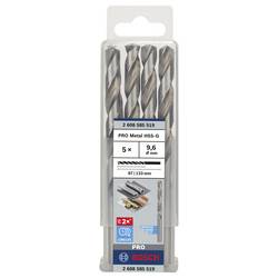 Bosch Accessories 2608585519 HSS kovový spirálový vrták 9.6 mm Celková délka 133 mm broušený DIN 338 válcová stopka 5 ks