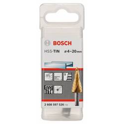 Bosch Accessories 2608597526 Bosch Power Tools HSS stupňovitý vrták Celková délka 70.5 mm TiN kuželový záhlubník 3 břitý 1 ks