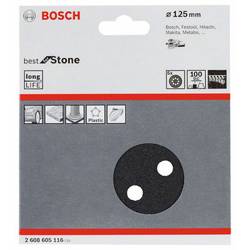 Bosch Accessories Best for Stone 2608605116 brusné papíry pro excentrické brusky na suchý zip, s otvory Zrnitost 100 (Ø) 125 mm 5 ks