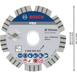Bosch Accessories 2608602651 Bosch Power Tools diamantový řezný kotouč Průměr 115 mm Ø otvoru 22.23 mm beton 1 ks