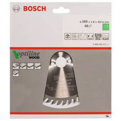 Bosch Accessories Optiline Wood 2608641172 tvrdokovový pilový kotouč 160 x 20 x 1.8 mm Počet zubů (na palec): 48 1 ks