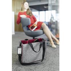 Sigel brašna na notebooky Desk Sharing Bag Bicolor M Syntetická plst šedá, tmavě červená (š x v x h) 36 x 28 x 15 cm Max. velikost: 39,1 cm (15,4)