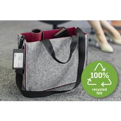 Sigel brašna na notebooky Desk Sharing Bag Bicolor M Syntetická plst šedá, tmavě červená (š x v x h) 36 x 28 x 15 cm Max. velikost: 39,1 cm (15,4)