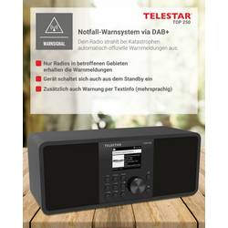 Telestar TOP 250 Schwarz 5700250 internetové přenosné rádio, DAB+, internetové, FM, černá