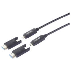 SpeaKa Professional optické vlákno / HDMI kabel Zástrčka HDMI-A, Zástrčka HDMI Micro-D, Zástrčka HDMI-A, Zástrčka HDMI Micro-D 15.00 m černá SP-13597800 8K UHD