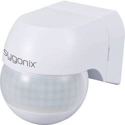 Sygonix SY-6733024 montáž na zeď, povrchová montáž detektor pohybu PIR 360 °, 180 ° relé bílá IP44