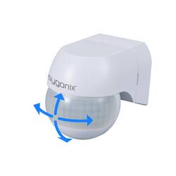 Sygonix SY-6733024 montáž na zeď, povrchová montáž detektor pohybu PIR 360 °, 180 ° relé bílá IP44