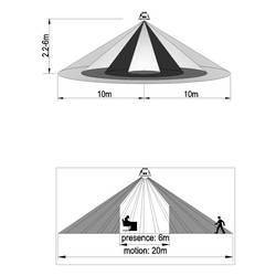 Sygonix SY-6733034 na strop, pod omítku stropní detektor pohybu 360 ° relé bílá IP54