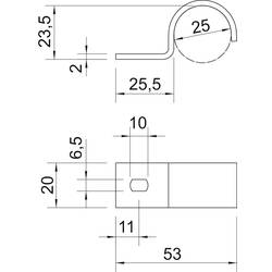 OBO Bettermann 1014501 Upevňovací objímka 1 ks kov