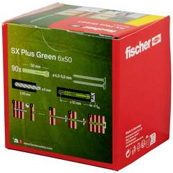 Fischer 567808 SX Plus Green rozpěrná hmoždinka 50 mm 6 mm 90 ks
