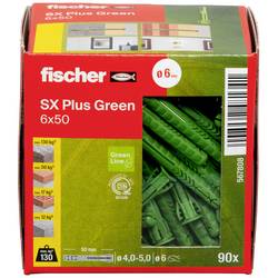 Fischer 567808 SX Plus Green rozpěrná hmoždinka 50 mm 6 mm 90 ks