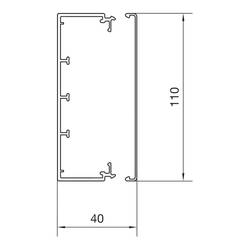 Hager LF4011009016 kabelová lišta (d x š x v) 2000 x 110 x 40 mm 2 m bílá