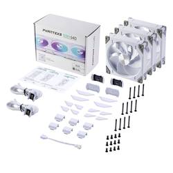 Phanteks D30 PWM Reverse Airflow D-RGB PC větrák s krytem bílá (š x v x h) 140 x 30 x 140 mm včetně LED osvětlení