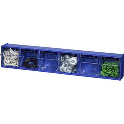 Allit 464440 skladové oddělení se sklopnými krabicemi , VarioPlus ProFlip 6, (š x v x h) 600 x 115 x 95 mm, modrá, transparentní, 1 ks