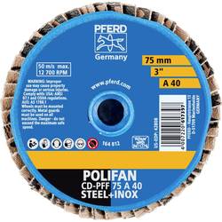 PFERD TOOLS 42719204 CD PFF 75 A 40 vějířovitý brusný kotouč Průměr 75 mm Zrnitost 40 bronz, titan, Slitina titanu, měď, mosaz, nerezová ocel, Šedá / tvárná