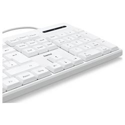 Hama CK-200 USB klávesnice německá, QWERTZ bílá tlačítka multimédií