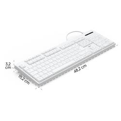 Hama CK-200 USB klávesnice německá, QWERTZ bílá tlačítka multimédií