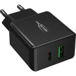 Ansmann HomeCharger HC218PD USB nabíječka, 1x USB A , 1x USB-C®, 18 W, Dodávka energie, černá