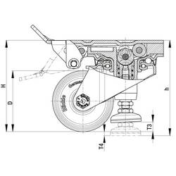 Blickle 884647 HRLK-PO 100KA zvedací kolečko Ø kola: 100 mm nosnost (max.): 230 kg 1 ks