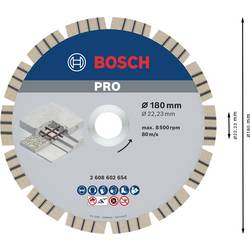 Bosch Accessories 2608602654 Bosch Power Tools diamantový řezný kotouč Průměr 180 mm Ø otvoru 22.23 mm beton 1 ks