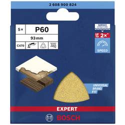 Bosch Accessories EXPERT C470 2608900824 brusný papír pro delta brusky s otvory Zrnitost 60 (d x š) 93 mm x 93 mm 5 ks