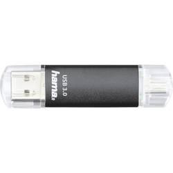 Hama FlashPen Laeta Twin USB paměť pro smartphony/tablety černá 64 GB USB 3.2 (Gen 1x1) , microUSB 2.0