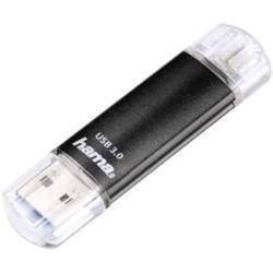 Hama FlashPen Laeta Twin USB paměť pro smartphony/tablety černá 64 GB USB 3.2 (Gen 1x1) , microUSB 2.0