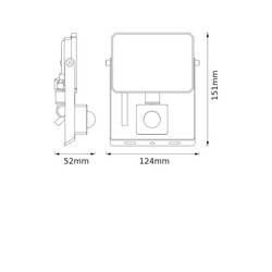 OSRAM HOMELIGHTING FLOODLIGHT LUX SENSOR 20W 830 BLACK 4099854489549 LED reflektor 20.00 W Barvy světla (LED svítidlo): teplá bílá