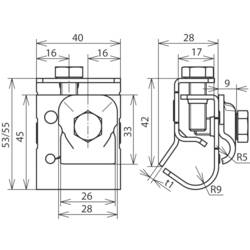 DEHN 339061 DRK KB 6.10 W16.22 AL Okapová svorka 1 ks