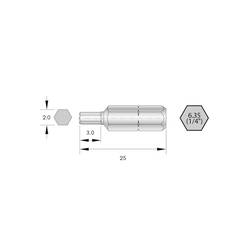 BERNSTEIN Tools for Electronics 6-HX20-25 1/4 (6,3 mm)