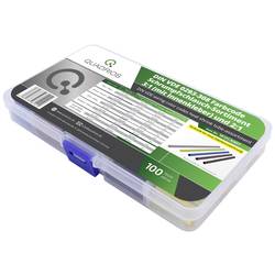 Quadrios 1812CA007 sada smršťovacích bužírek černá, hnědá, šedá, modrá, zelenožlutá Poměr smrštění:3:1, 2:1 100 díly