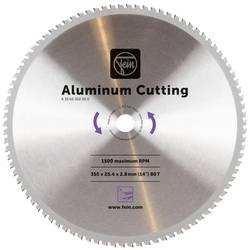 Fein Metall-Kreissägeblatt f. Aluminium 355mm Z80, Bohrung 25,4mm, Stärke 2,8mm MKAS 63502302000 pilový kotouč 355 mm Počet zubů (na palec): 80 1 ks