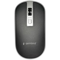 Gembird optická myš, přenos bezdrátový, 4 tlačítko, 800 dpi, 1200 dpi, 1600 dpi, modrá, černá