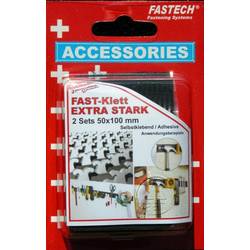 FASTECH® 730-330-2C pásek se suchým zipem, zalepení hotmelt , háčková a flaušová část, extra silná, (d x š) 100 mm x 50 mm, černá, 2 pár