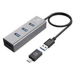 GrauGear G-HUB4-AC USB Hub 4 porty USB-A USB 3.0 5 GBit/s s konektorem USB C G-HUB4-AC