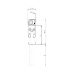 Lutronic 0800 04 002 2m upravený zástrčkový konektor pro senzory - aktory, 1028, piny: 4, 2.00 m, 1 ks