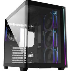 FSP Fortron POC0000247 midi tower PC skříň černá 4 předinstalované ventilátory, boční okno