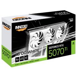 Inno 3D grafická karta Nvidia RTX 5070 Ti RTX™ 5070 Ti X3 OC WHITE 16 GB GDDR7 RAM PCIe x16 PCIe 5.0 x16