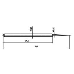 PTR Hartmann 1025/E-BST-1.5N-AU-0.62 přesný testovací hrot