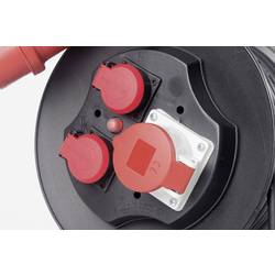 AS Schwabe 10155 kabelový buben 25.00 m černá CEE zástrčka 16 A 5pólová