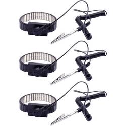 Quadrios ESD náramek černá tlačítko 10 mm