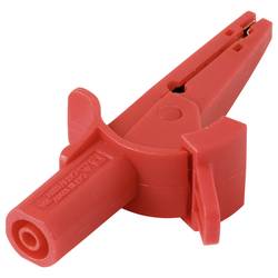 VOLTCRAFT MSK-130 krokosvorka rovná CAT IV 600 V, CAT III 1000 V 10 A červená