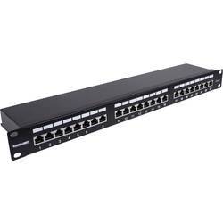 Intellinet 24-Port Cat6a Patchpanel geschirmt 1HE Kabeleinführung 90° abgewinkelt schwarz 24 portů patch panel 1 U