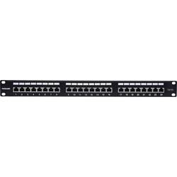 Intellinet 24-Port Cat6a Patchpanel geschirmt 1HE Kabeleinführung 90° abgewinkelt schwarz 24 portů patch panel 1 U