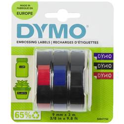 DYMO 3D razicí páska,lepicí páska sada 3 ks plast Barva pásky: modročervená, modročerná Barva písma: bílá 9 mm 3 m S0847750